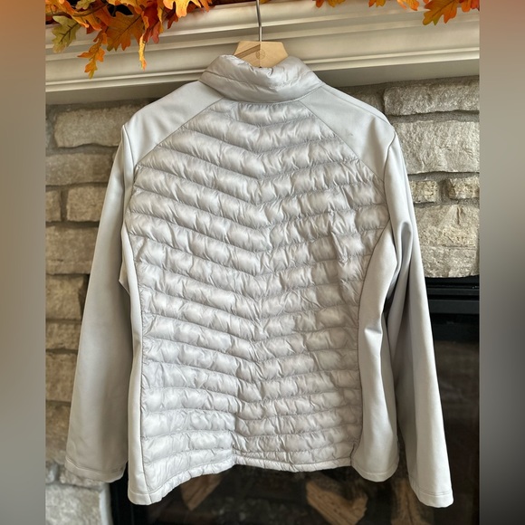 32 Degrees Heated Puffer Jacket Stretch comfort side panels GRAY Size XXL - Picture 8 of 15